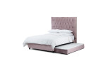 Skyler Dual Function Bed - Double - Velvet Pink -