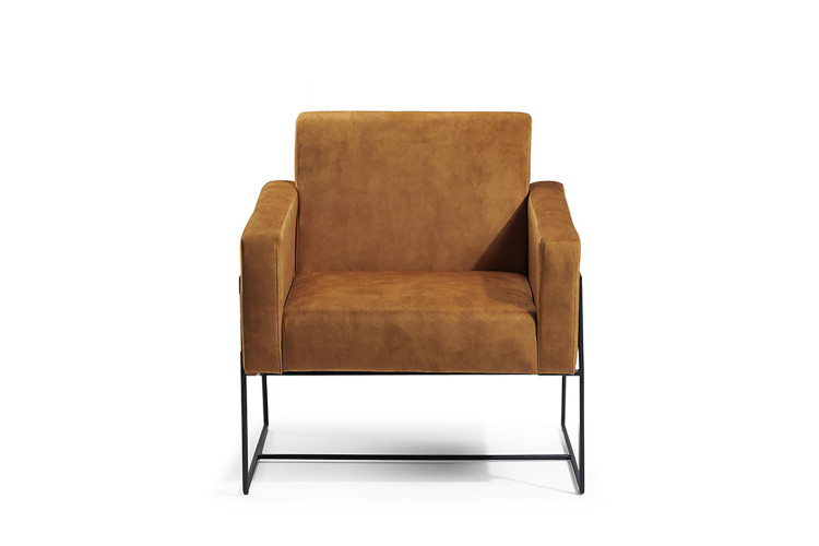 Logan Velvet Armchair - Aged Mustard Armchairs - 1