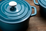 Nouvelle Cast Iron 8 Piece Cookware Set - Caribbean Blue -