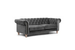 Lannfield 3 Seater Couch -  Velvet Charcoal -