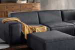 Jagger Modular - Grand Corner Couch with Ottoman - Night Sky -